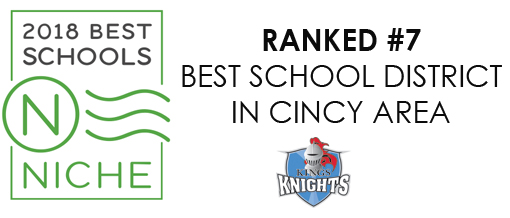 Niche K-12 Ranks Kings School District #7 in Cincy Area graphic